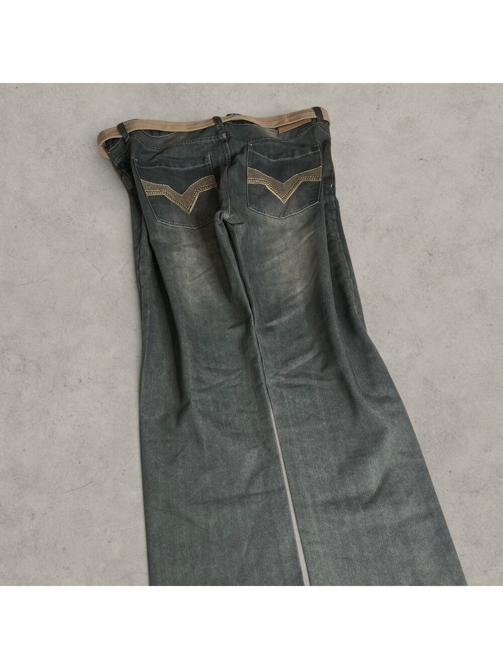Y2K Style Flared Bootcut Relaxed Straight Leg Denim Jeans Size 40
